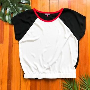 Vince Camuto flowy colorblock top